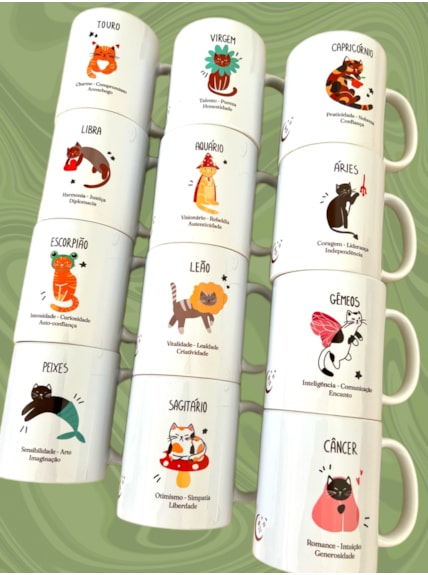 Caneca Gato de Peixes