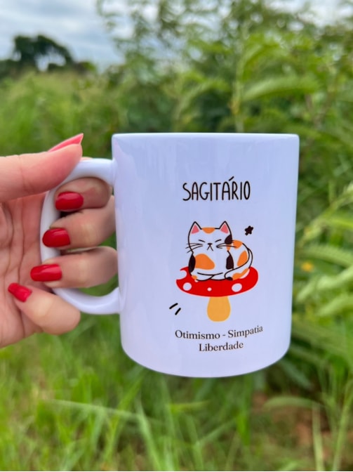 Caneca Gato de Sagitário