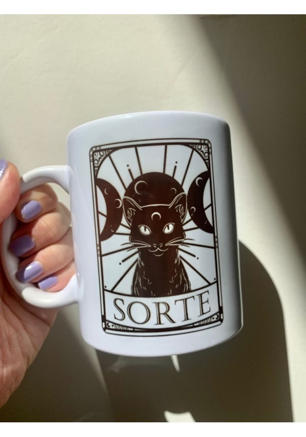 Caneca Gato Preto Dá Sorte