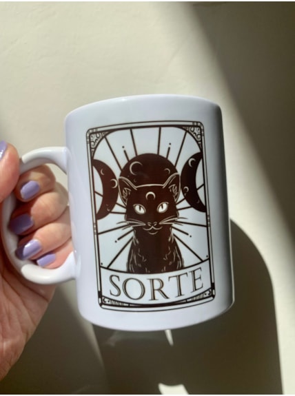 Caneca Gato Gente legal tem gato desenho gato preto