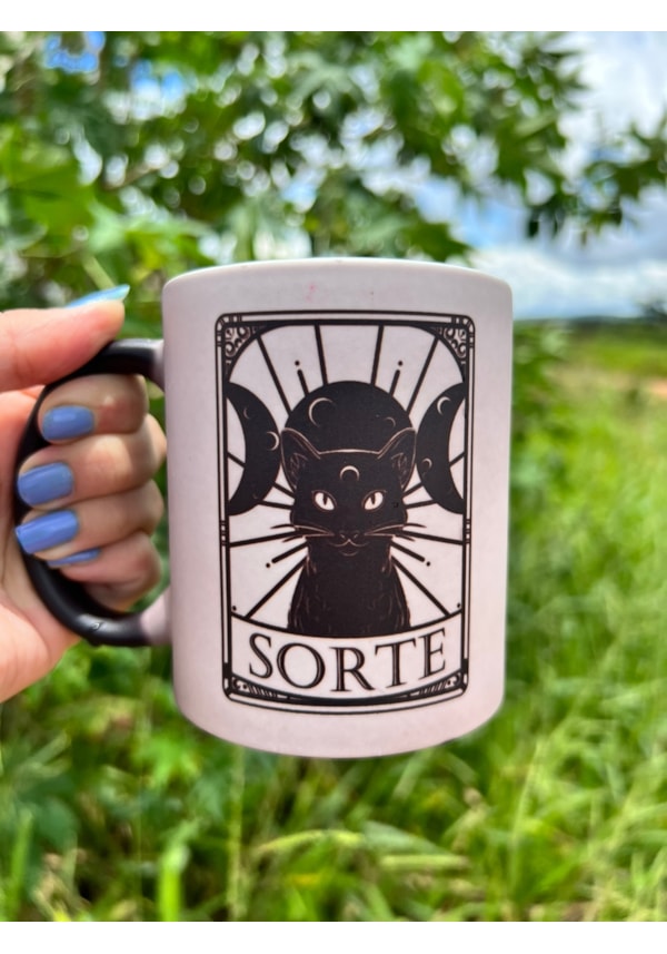Caneca Gato Preto dá Sorte - Mágica
