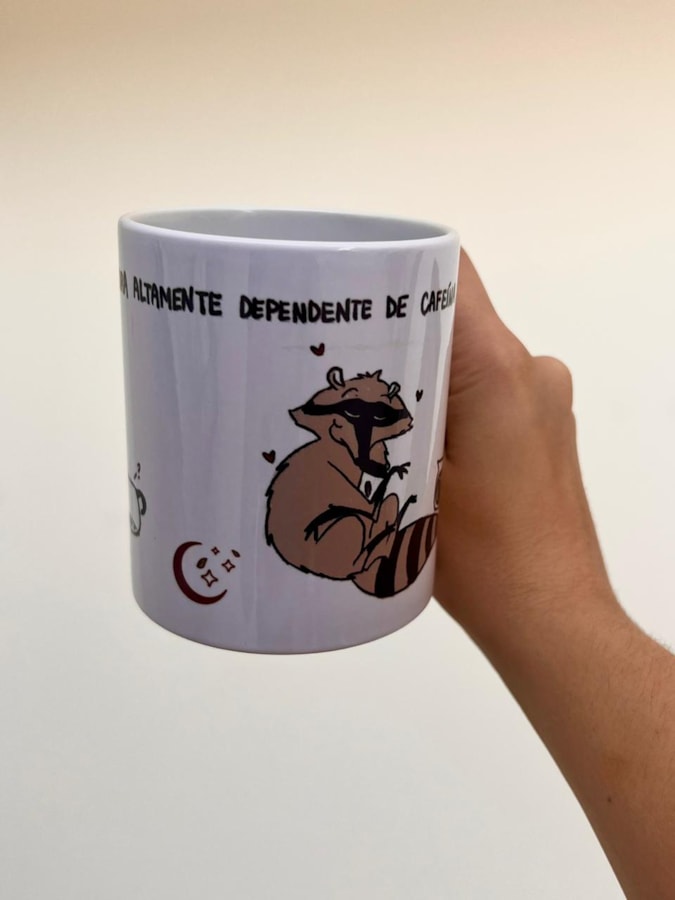 Caneca Guaxinim Ama Café — imagem 3