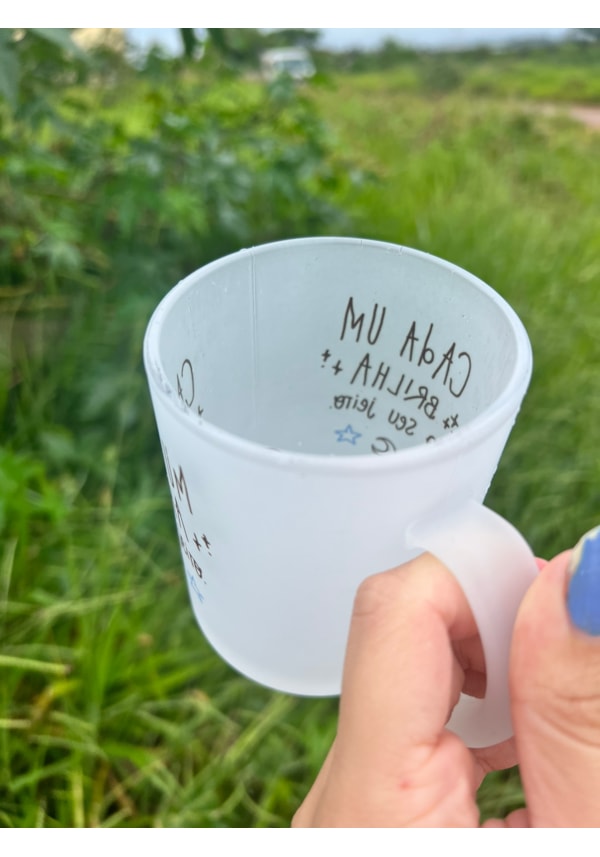 Caneca Jeito de Brilhar - Vidro Jateado