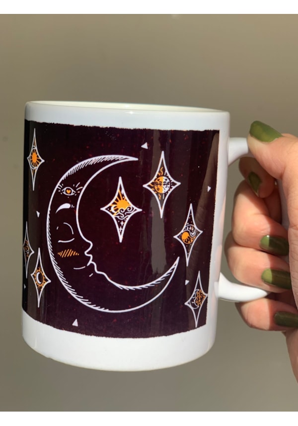 Caneca Lua Preta e Branca