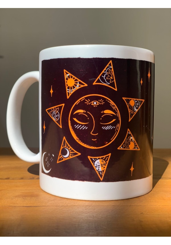 Caneca Lua Preta e Branca