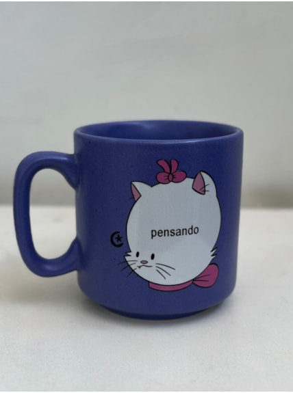 Caneca Meia Noite - Gata Pensando - 235ml