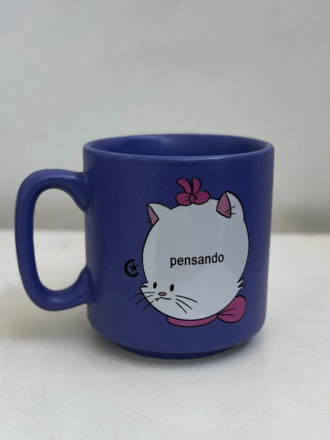 Caneca Meia Noite - Gata Pensando - 235ml — imagem 2