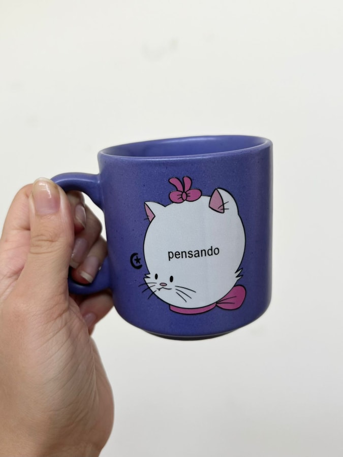 Caneca Meia Noite - Gata Pensando - 235ml — imagem 1
