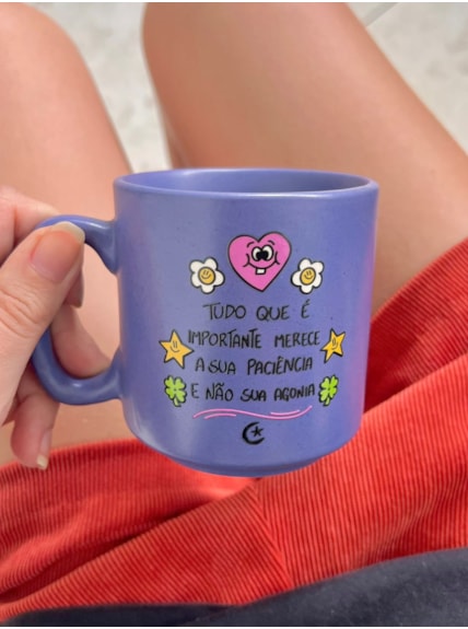 Caneca Meia Noite - Paciência - 235ml