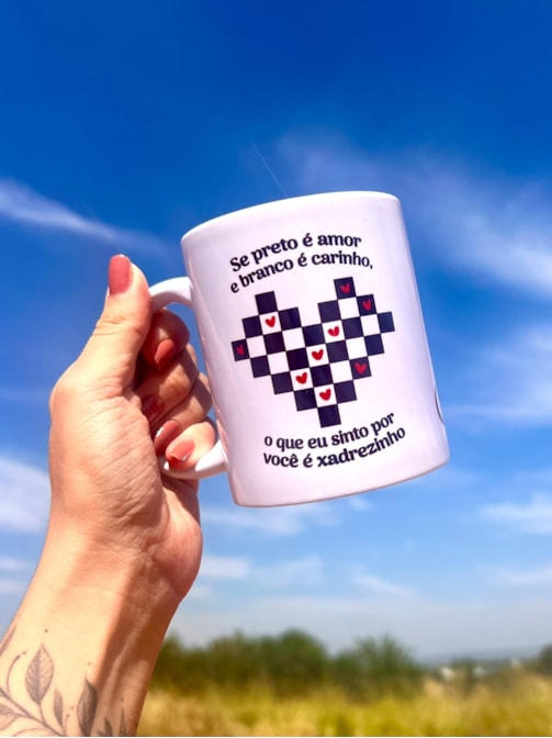 Caneca Meu Amor por você é Xadrezinho