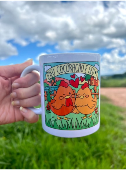Caneca Meu Cocoração é Seu Galinha