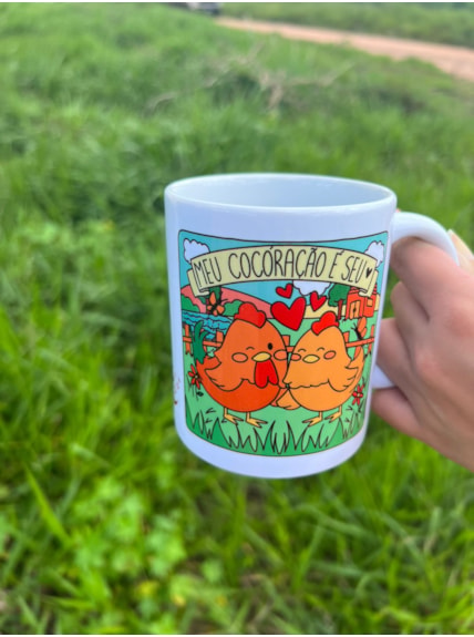 Caneca Meu Cocoração é Seu Galinha