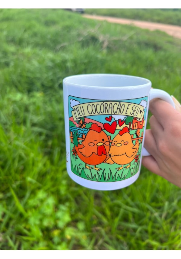 Caneca Meu Cocoração é Seu Galinha