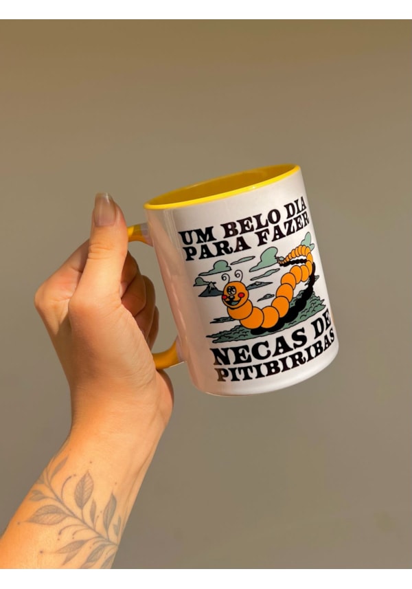 Caneca Necas de Pitibiribas - Alça Amarela