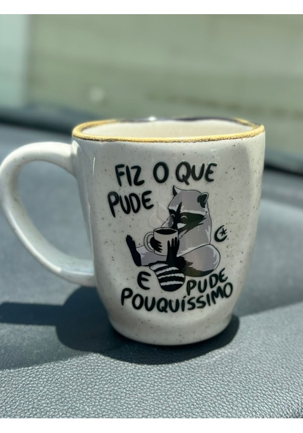 Caneca Névoa - Fiz o que pude Guaxinin - 260ml