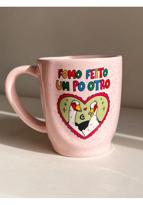 Caneca Névoa - Fomo feito um po otro - Rosa - 260ml