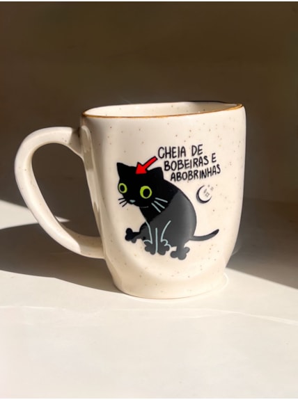 Caneca Névoa - Gato Bobeiras e Abobrinhas - 260ml