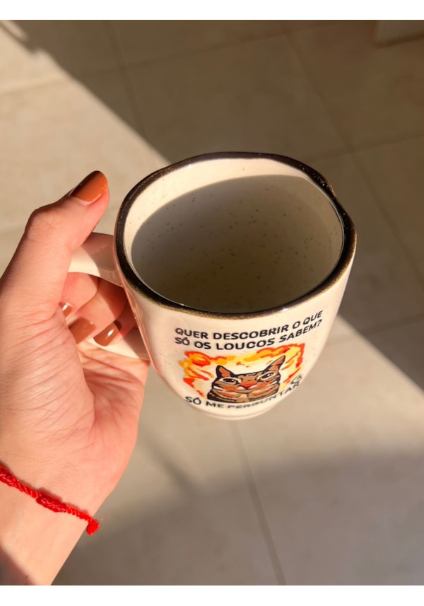 Caneca Névoa - Gato Os Loucos Sabem - 260ml