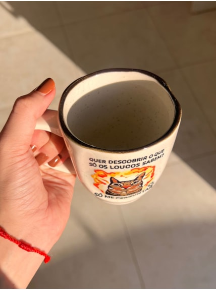 Caneca Névoa - Gato Os Loucos Sabem - 260ml
