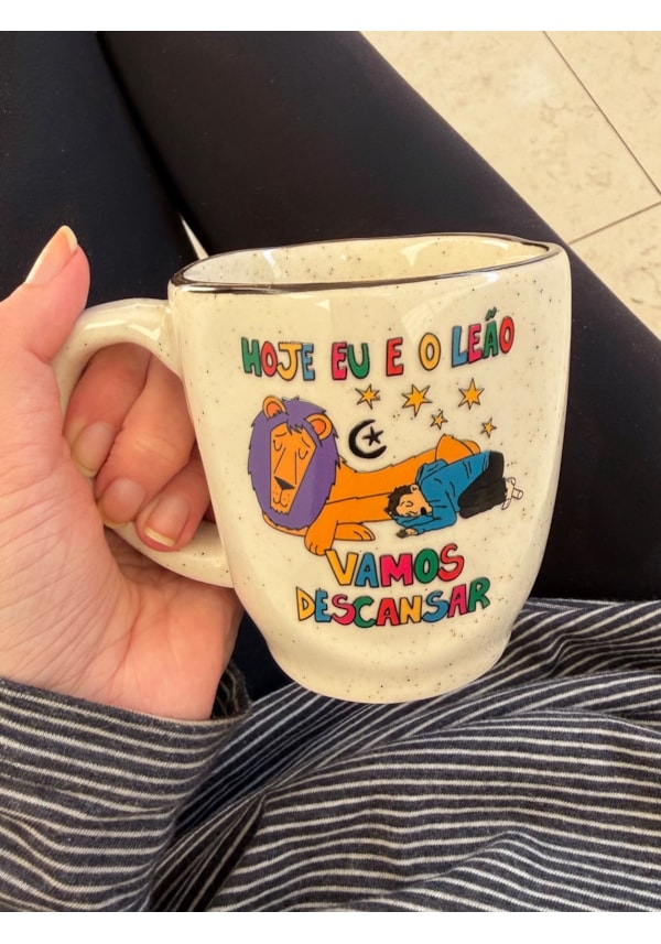Caneca Névoa - Hoje eu e o leão vamos descansar - 260ml