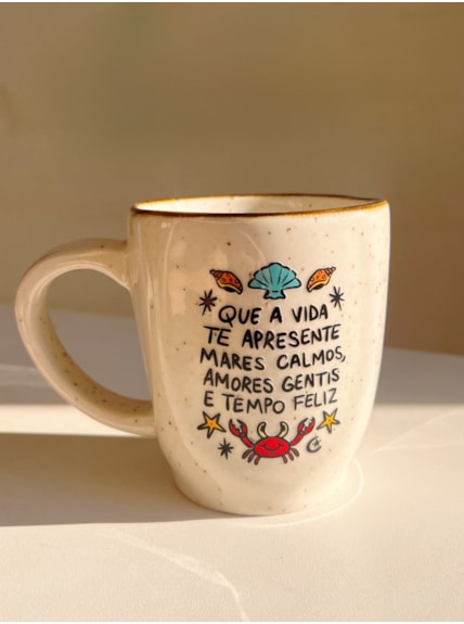 Caneca Névoa - Mares Calmos, Tempo Feliz - 260ml