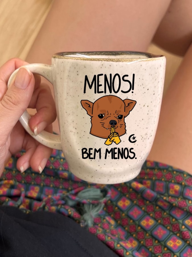 Caneca Névoa - MENOS! Bem menos - 260ml — imagem 1