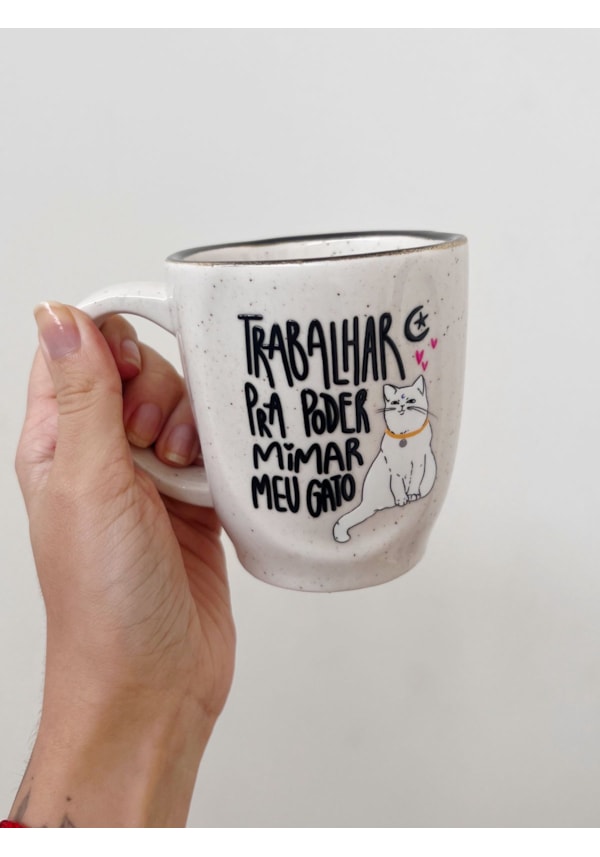 Caneca Névoa - Mimar meu gato - 260ml