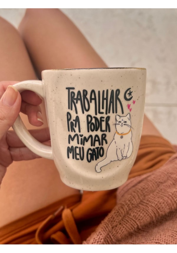 Caneca Névoa - Mimar meu gato - 260ml