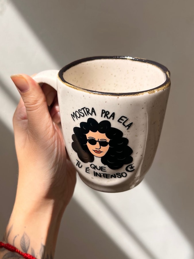 Caneca Névoa - Mostra pra ela que tu é intenso - 260ml — imagem 2