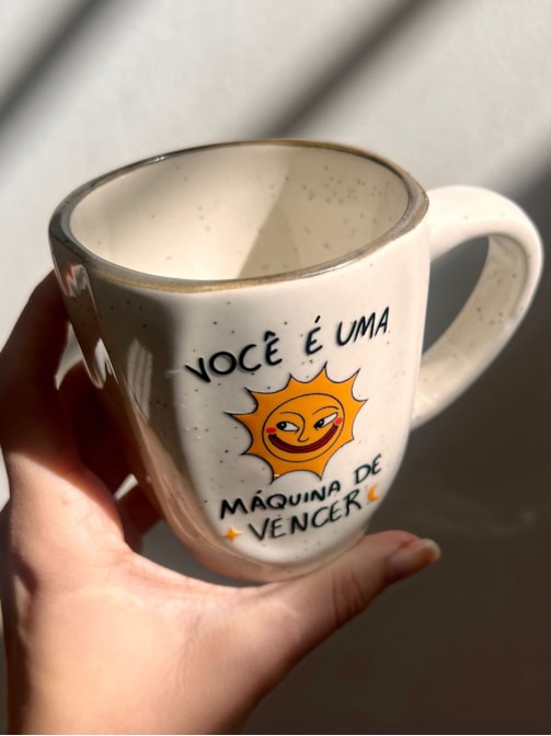 Caneca Névoa - Sol Você é uma máquina de vencer - 260ml