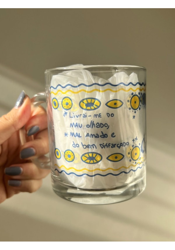 Caneca Olho Grego de Vidro
