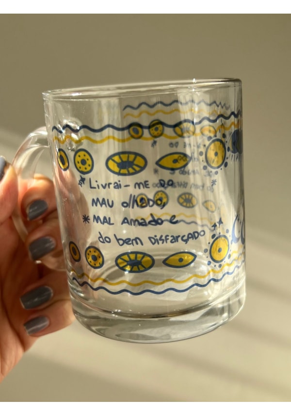 Caneca Olho Grego de Vidro
