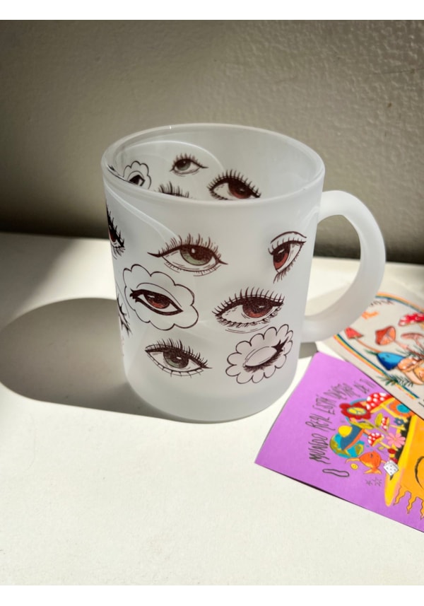 Caneca Olhos Hipnotize - Vidro Jateado