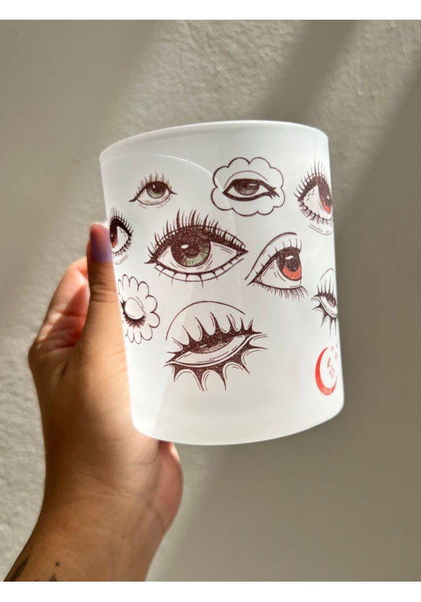 Caneca Olhos Hipnotize - Vidro Jateado