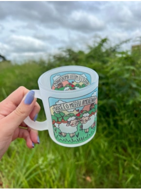 Caneca Ovelha - Vidro Jateado