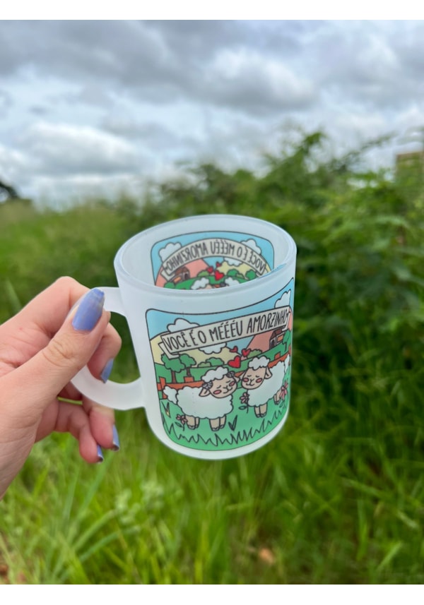 Caneca Ovelha - Vidro Jateado