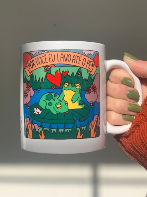 Caneca Por Você eu Lavo até o Pé