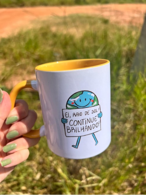 Caneca Raio de Sol - Alça Amarela