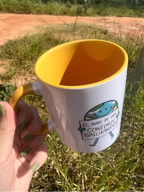 Caneca Raio de Sol - Alça Amarela