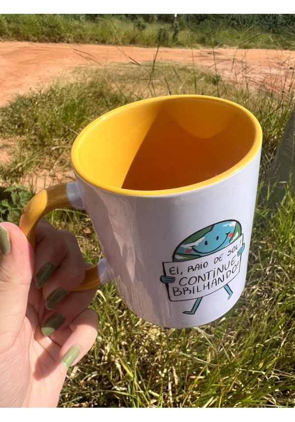 Caneca Raio de Sol - Alça Amarela