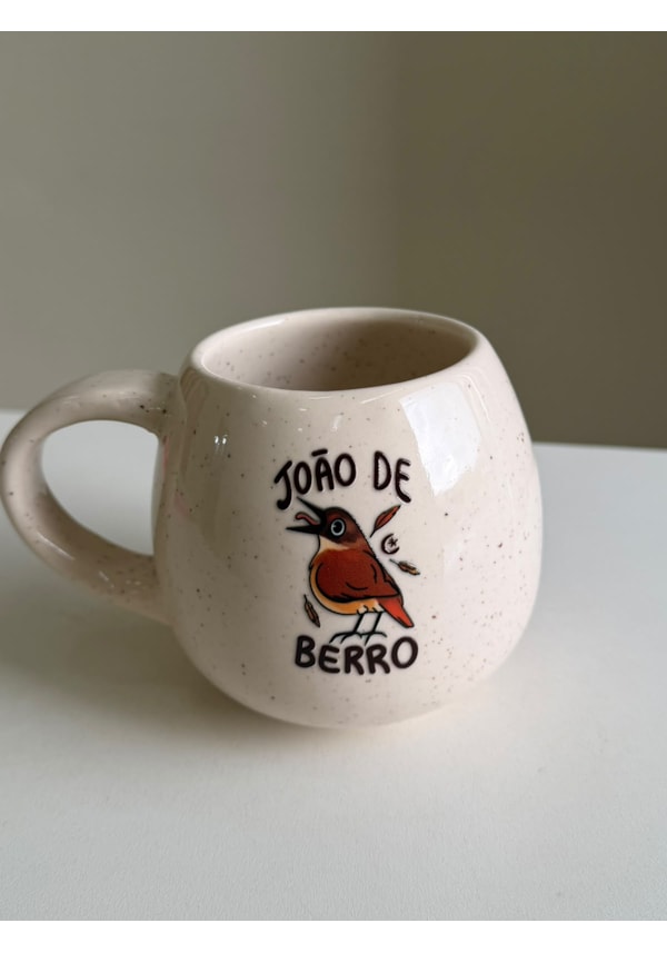Caneca Redonda Creme - João de Berro - 300ml