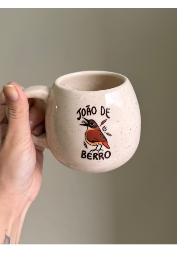 Caneca Redonda Creme - João de Berro - 300ml
