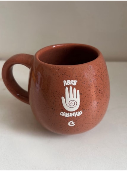 Caneca Redonda Terracota - Abre Caminhos - 300ml