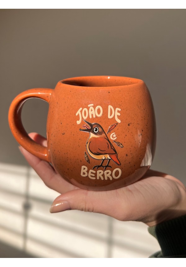 Caneca Redonda Terracota - João de Berro - 300ml