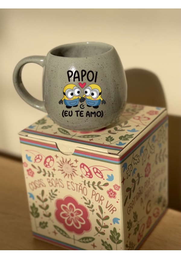 Caneca Redonda Verde - Minions Papoi - 300ml