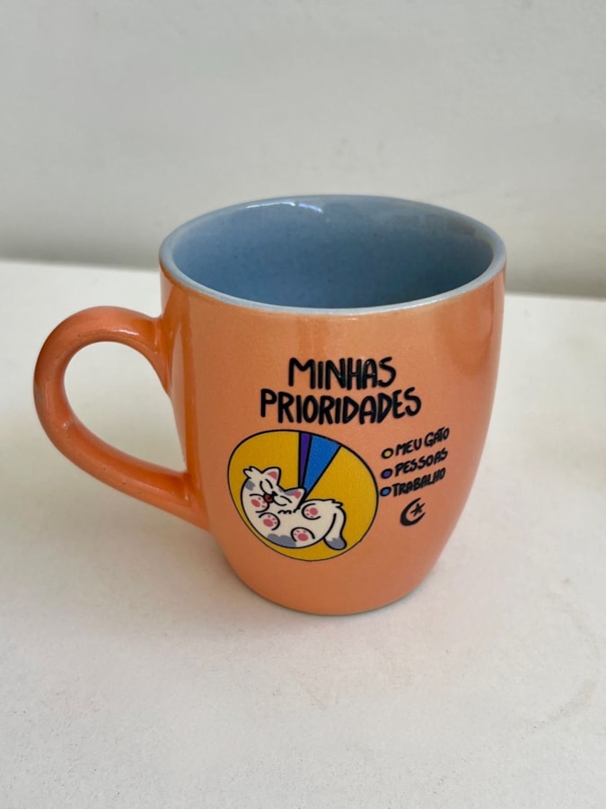 Caneca Salmão minhas Prioridades - 180ml — imagem 1