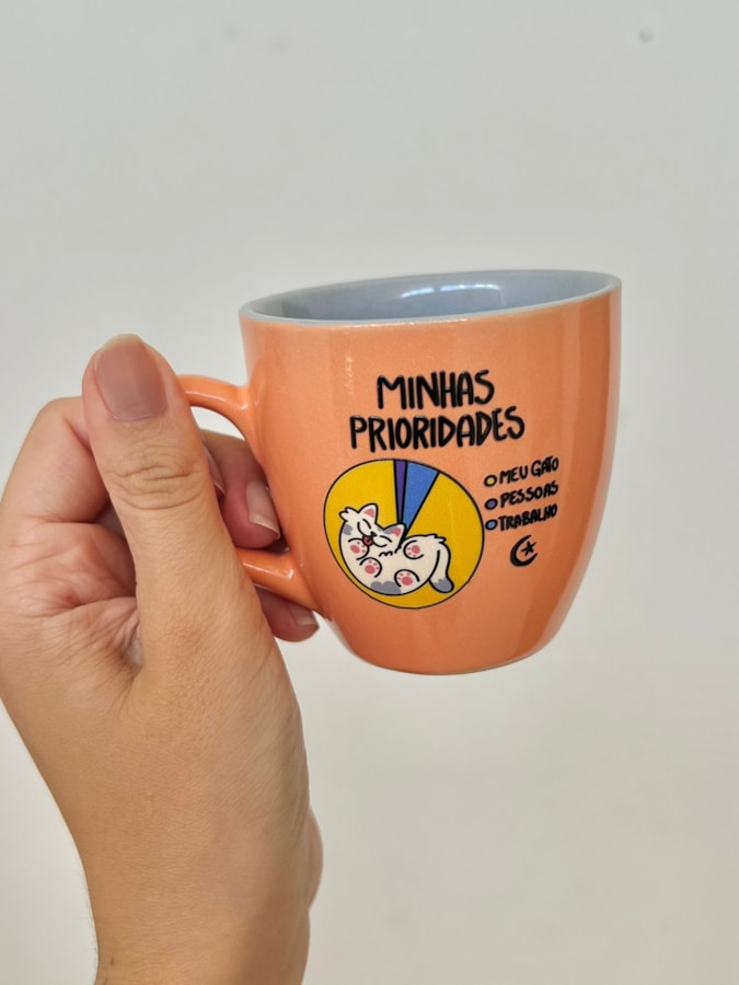 Caneca Salmão minhas Prioridades - 180ml — imagem 2