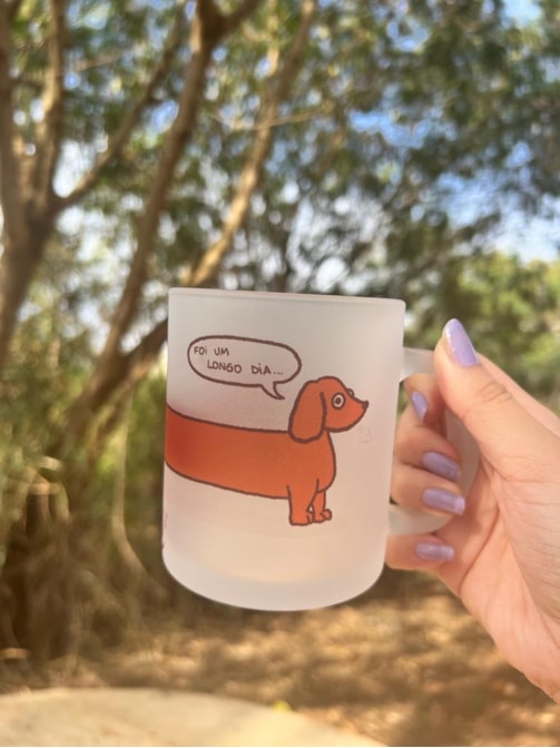 Caneca Salsicha - Vidro Jateado
