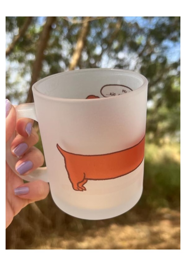 Caneca Salsicha - Vidro Jateado