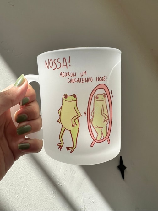 Caneca Sapo Chuchuzinho - Vidro Jateado